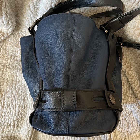 Nice Large Authentic Michael Kors Navy & Black Leather Purse in Great Condition - Picture 9 of 13